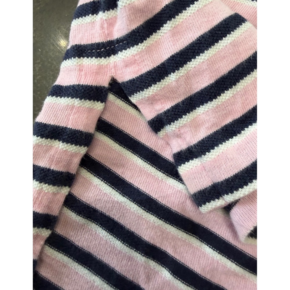 Polo Ralph Lauren Men L Pink Navy Blue Striped Short Sleeve Polo Shirt Cotton - Picture 6 of 9
